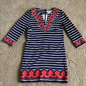 Vineyard Vines Navy and White Striped Mini Dress